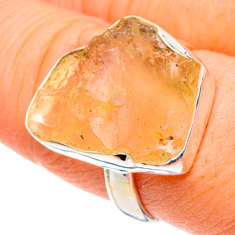 Libyan Desert Glass Rings handcrafted by Anasilvercos - RING91079