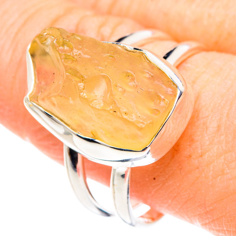 Libyan Desert Glass Rings handcrafted by Anasilvercos - RING91080