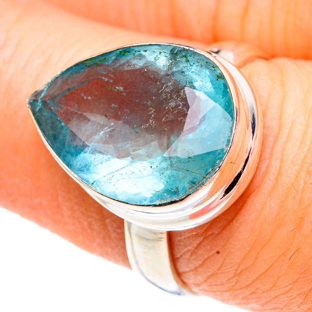 Blue Fluorite Rings handcrafted by Anasilvercos - RING91100