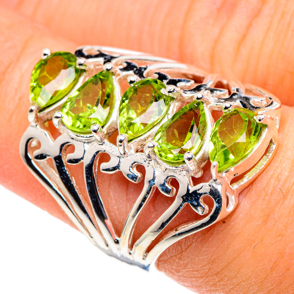Peridot Rings handcrafted by Anasilvercos - RING91103