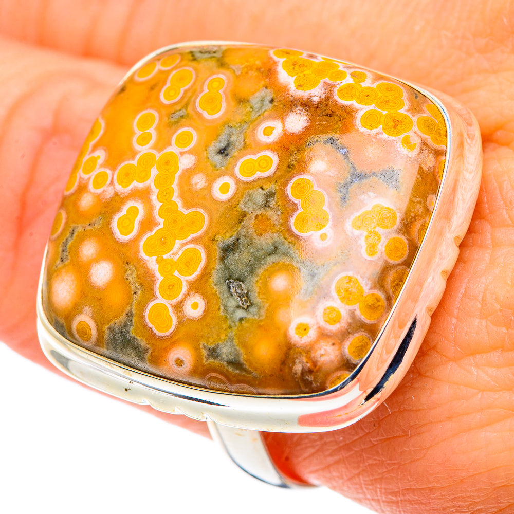 Ocean Jasper Rings handcrafted by Anasilvercos - RING91113
