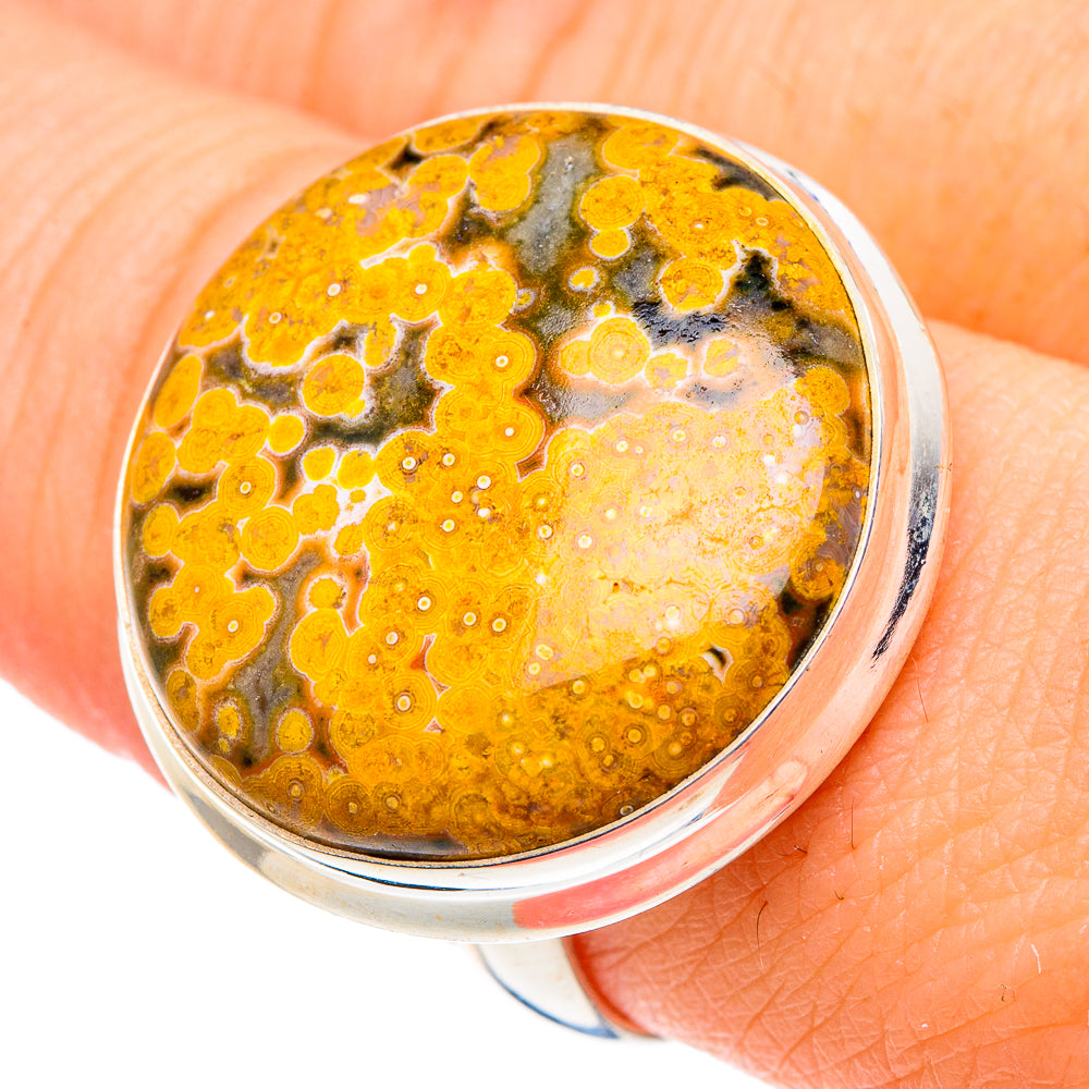 Ocean Jasper Rings handcrafted by Anasilvercos - RING91118