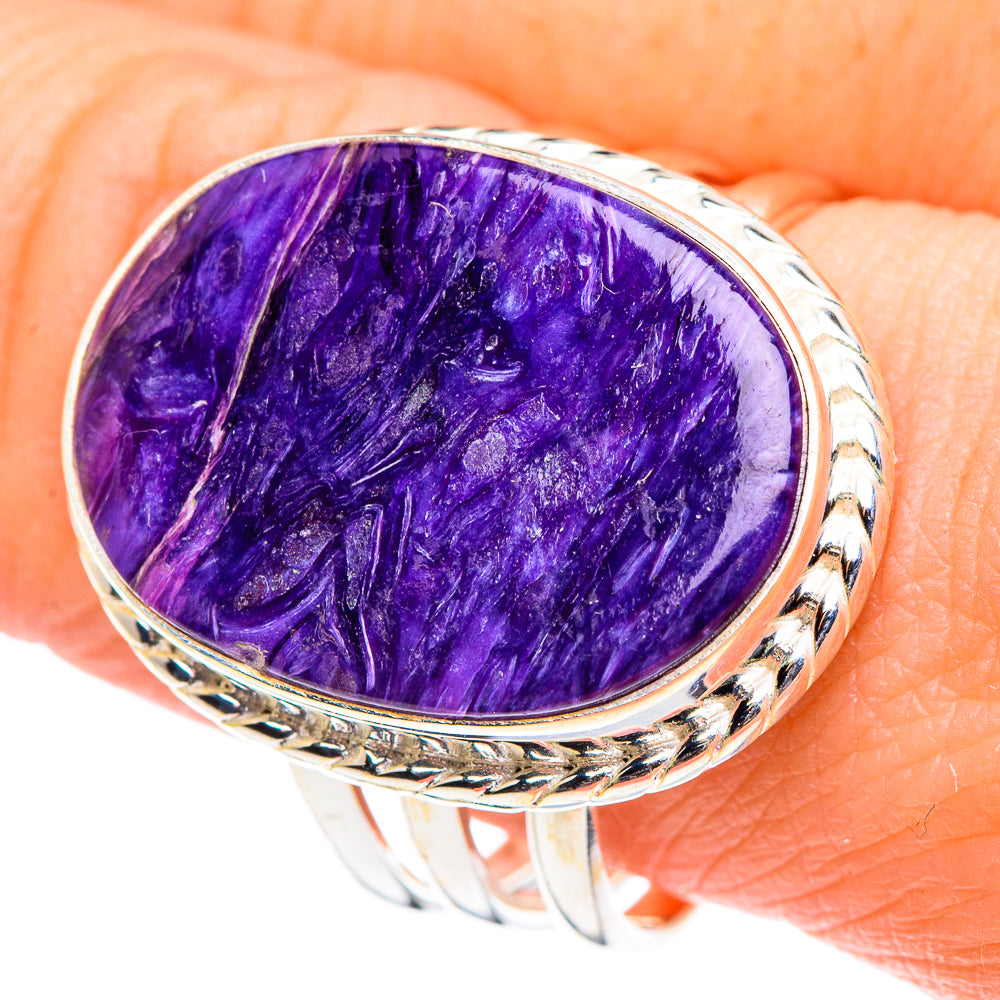 Charoite Rings handcrafted by Anasilvercos - RING91127