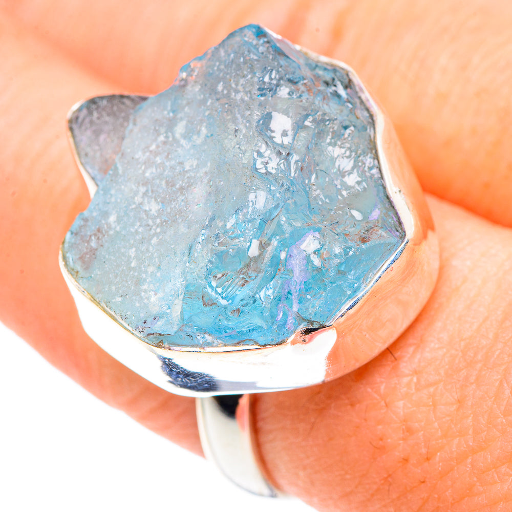 Aquamarine Rings handcrafted by Anasilvercos - RING91156