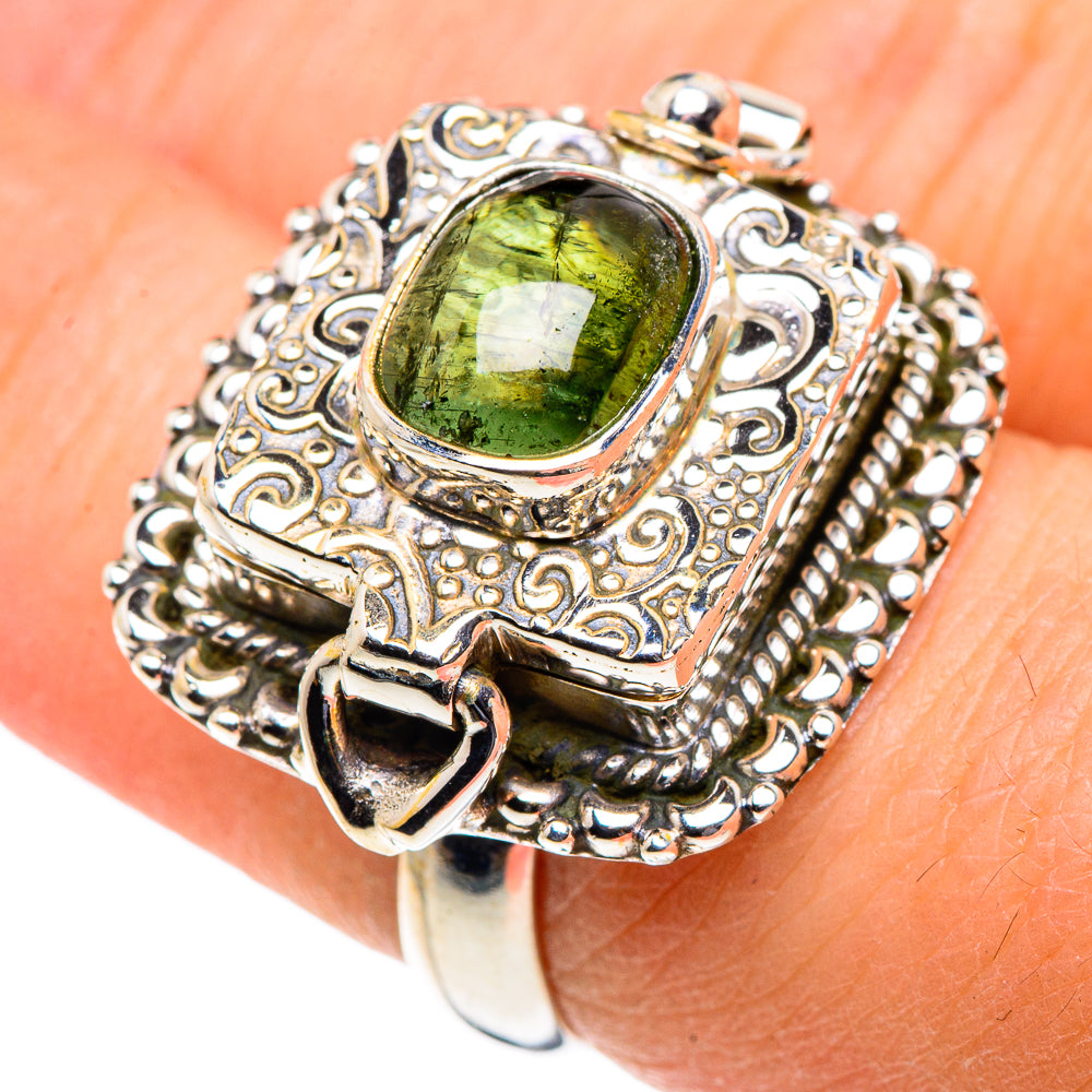 Green Tourmaline Rings handcrafted by Anasilvercos - RING91166