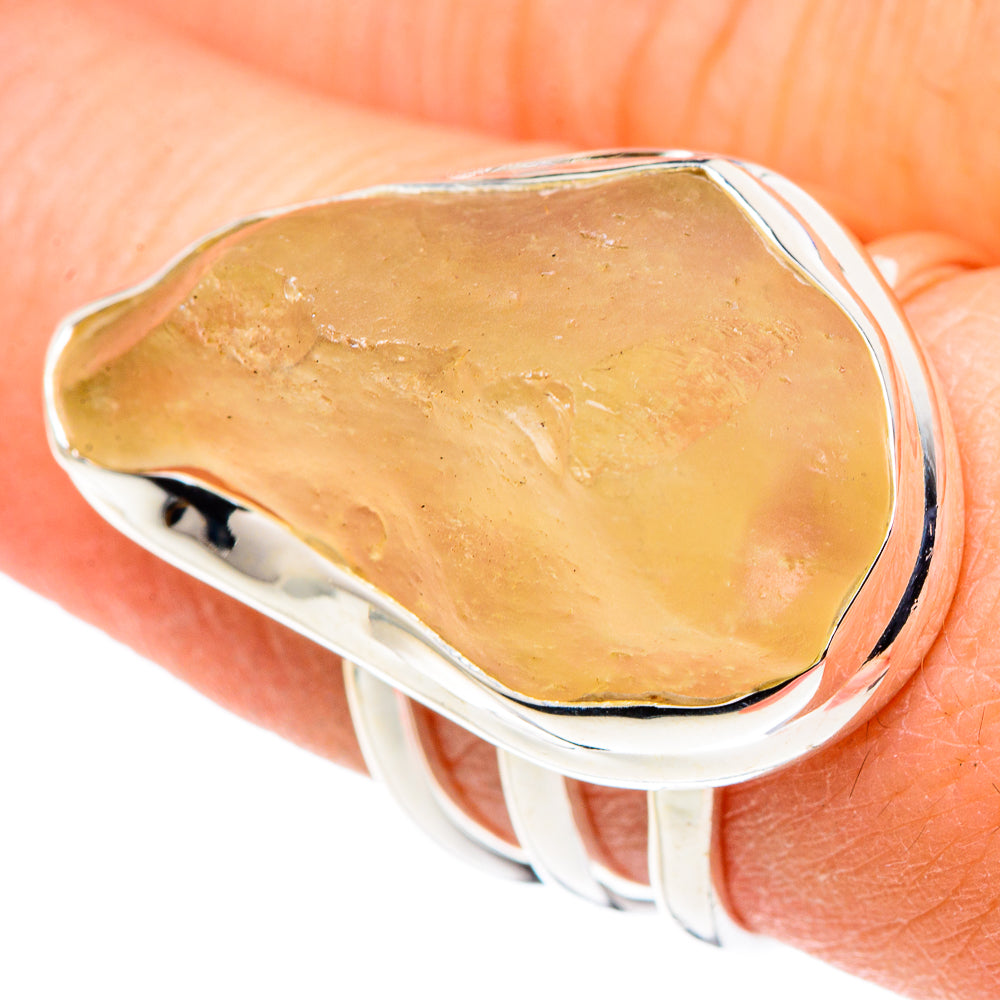 Libyan Desert Glass Rings handcrafted by Anasilvercos - RING91179