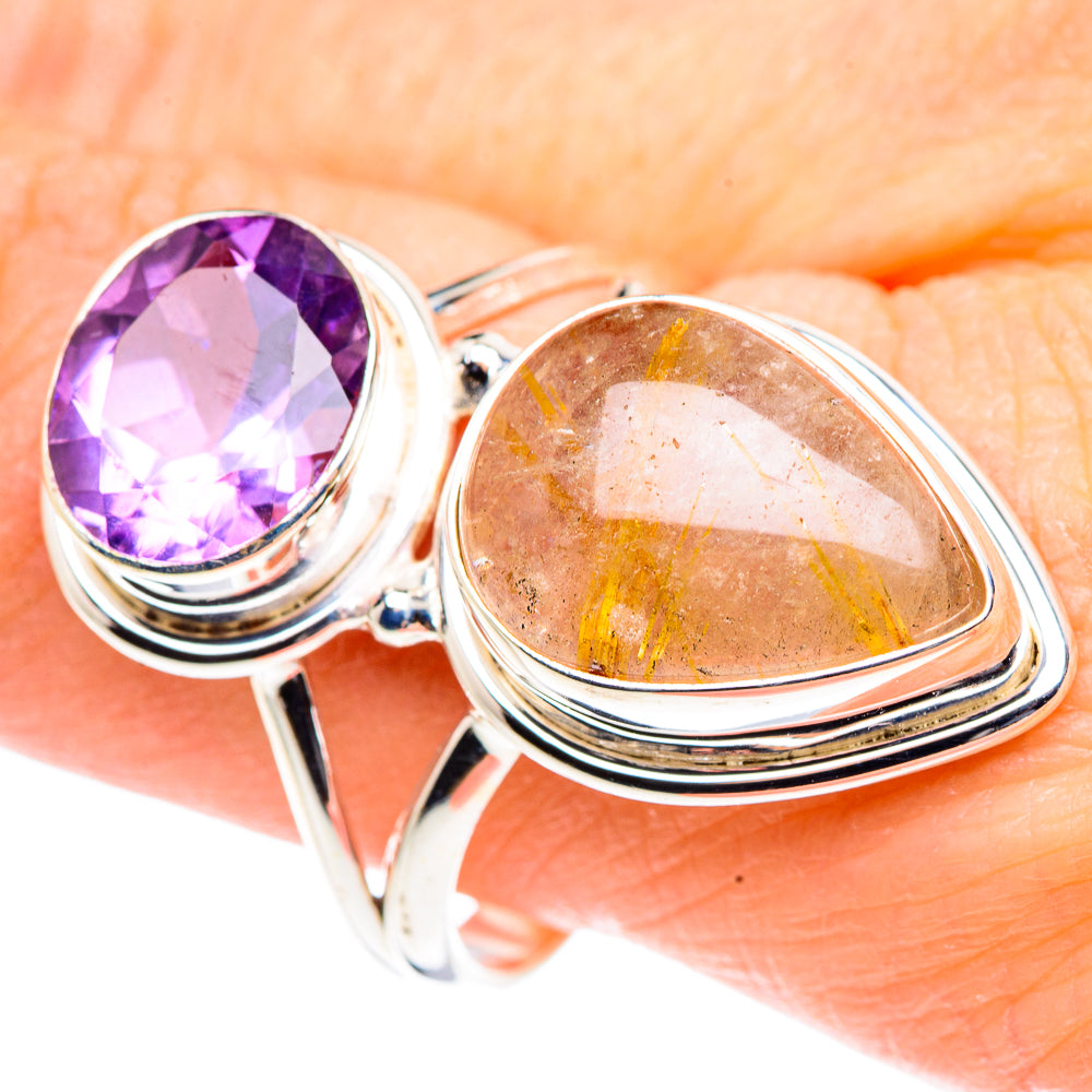 Rutilated Quartz Rings handcrafted by Anasilvercos - RING91198