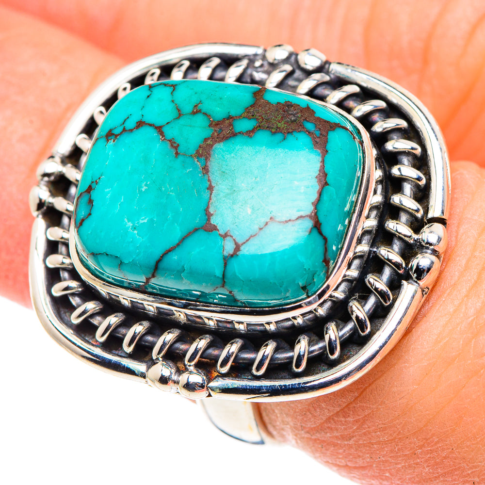 Tibetan Turquoise Rings handcrafted by Anasilvercos - RING91201