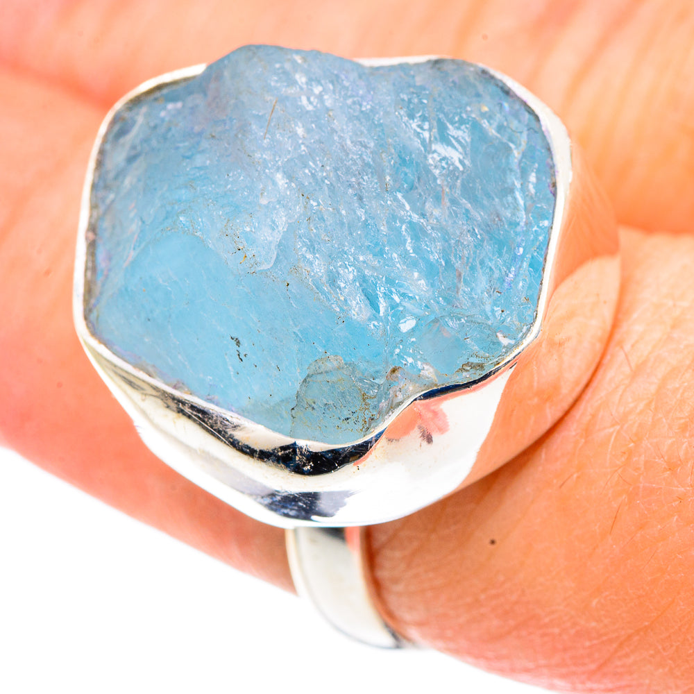 Aquamarine Rings handcrafted by Anasilvercos - RING91205