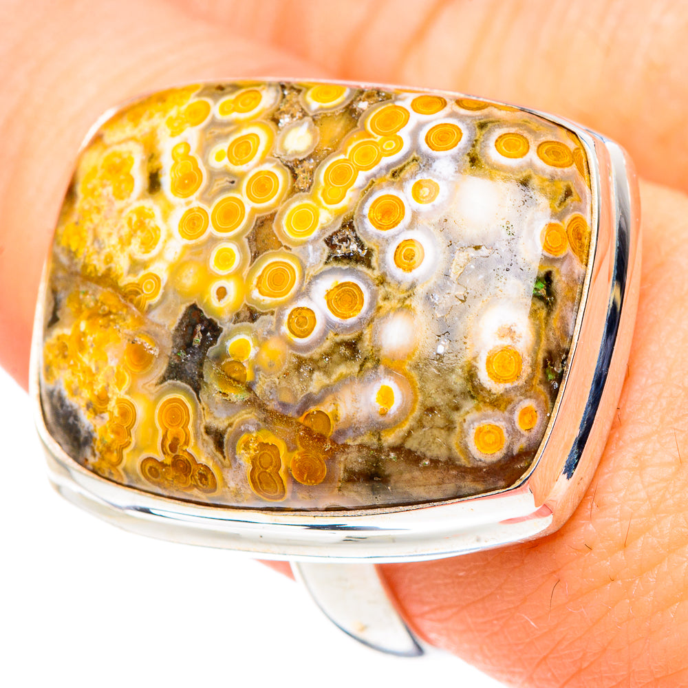 Ocean Jasper Rings handcrafted by Anasilvercos - RING91220