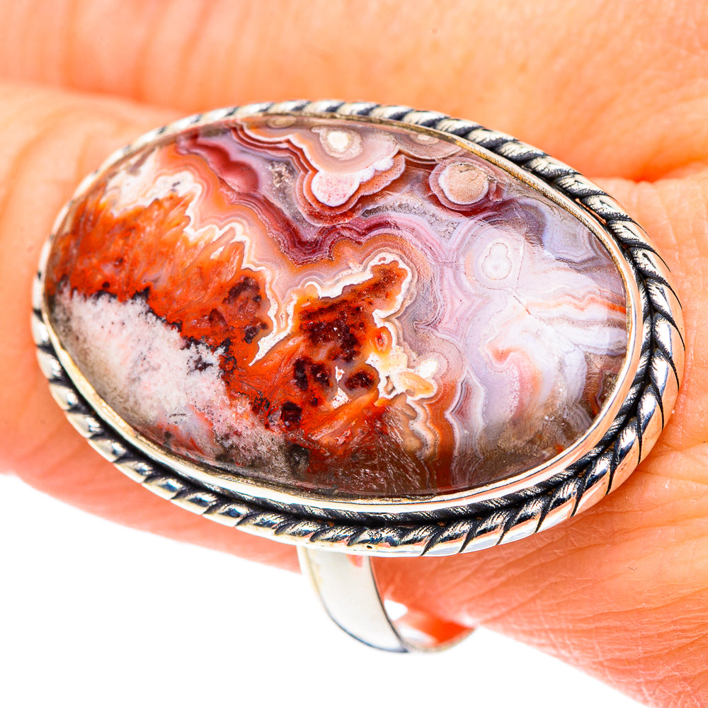 Crazy Lace Agate Rings handcrafted by Anasilvercos - RING91223