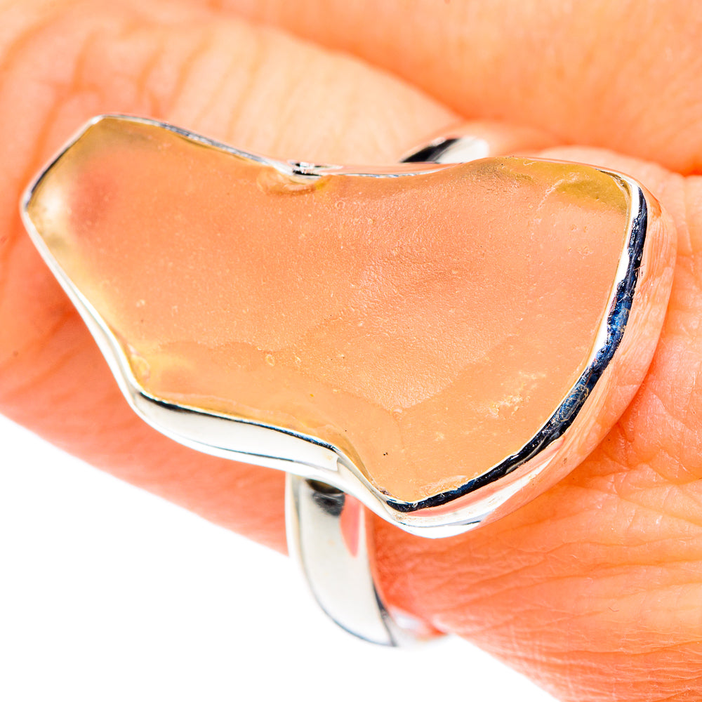 Libyan Desert Glass Rings handcrafted by Anasilvercos - RING91226