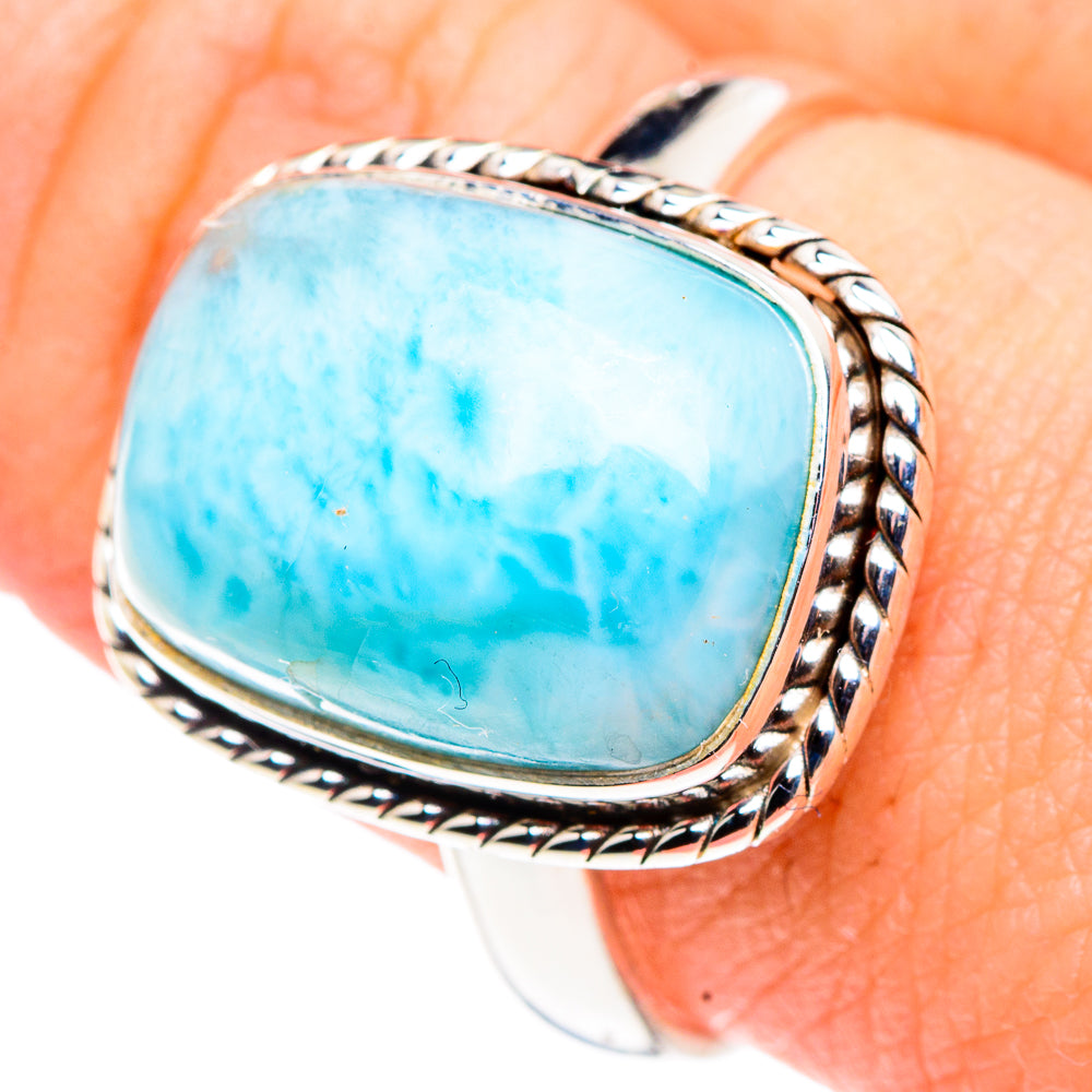 Larimar Rings handcrafted by Anasilvercos - RING91271