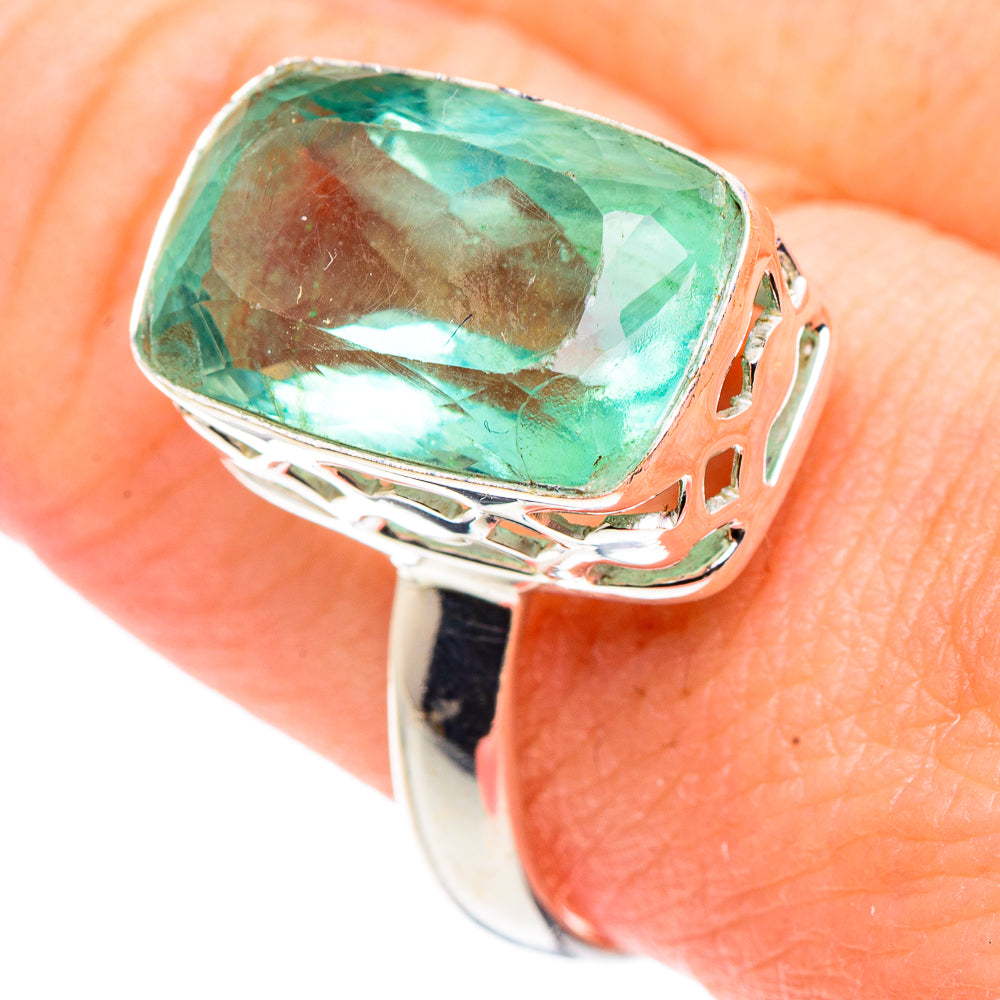 Green Fluorite Rings handcrafted by Anasilvercos - RING91275