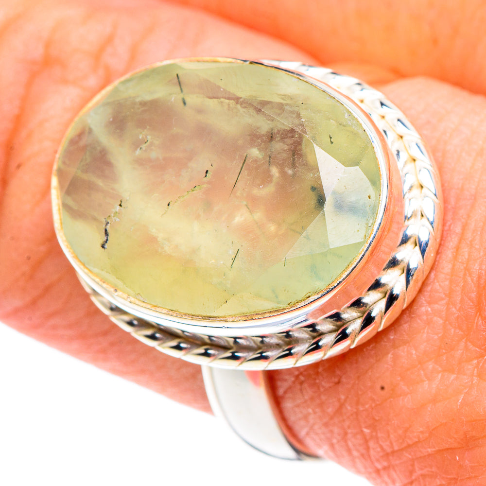 Prehnite Rings handcrafted by Anasilvercos - RING91278