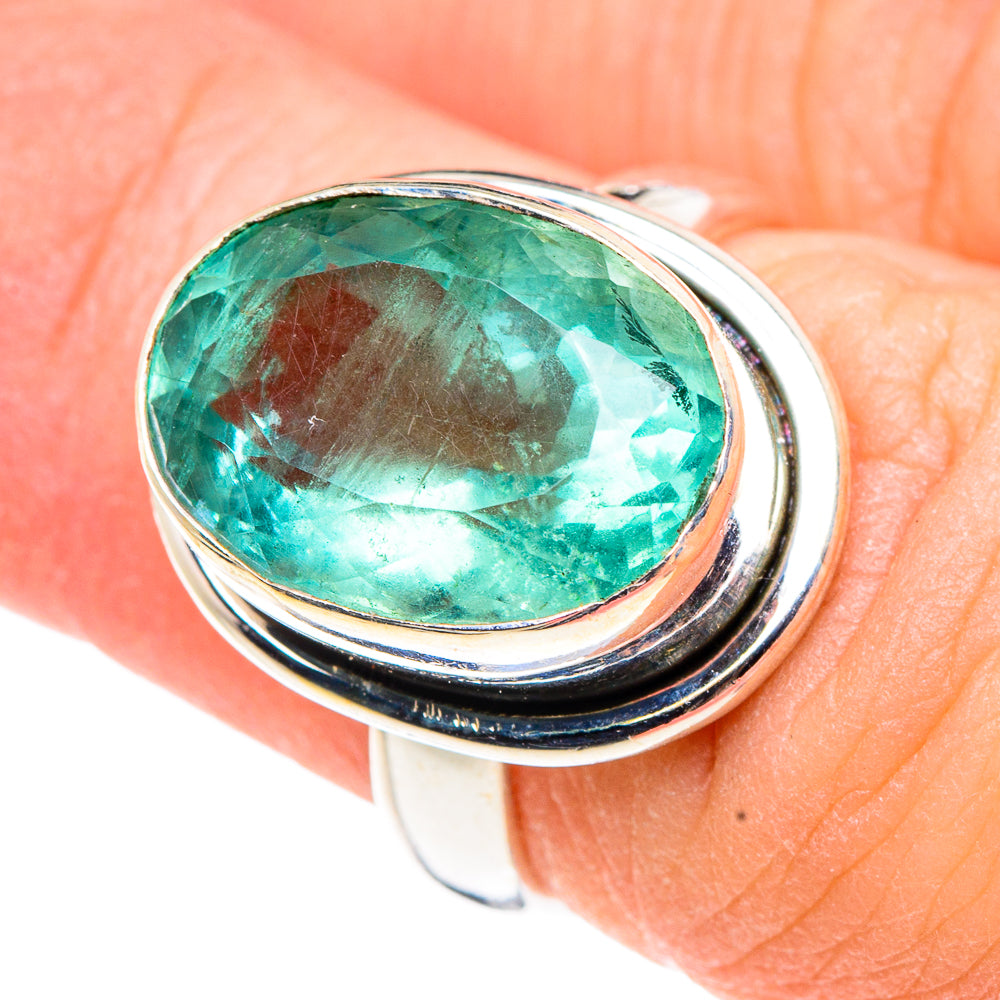 Green Fluorite Rings handcrafted by Anasilvercos - RING91279