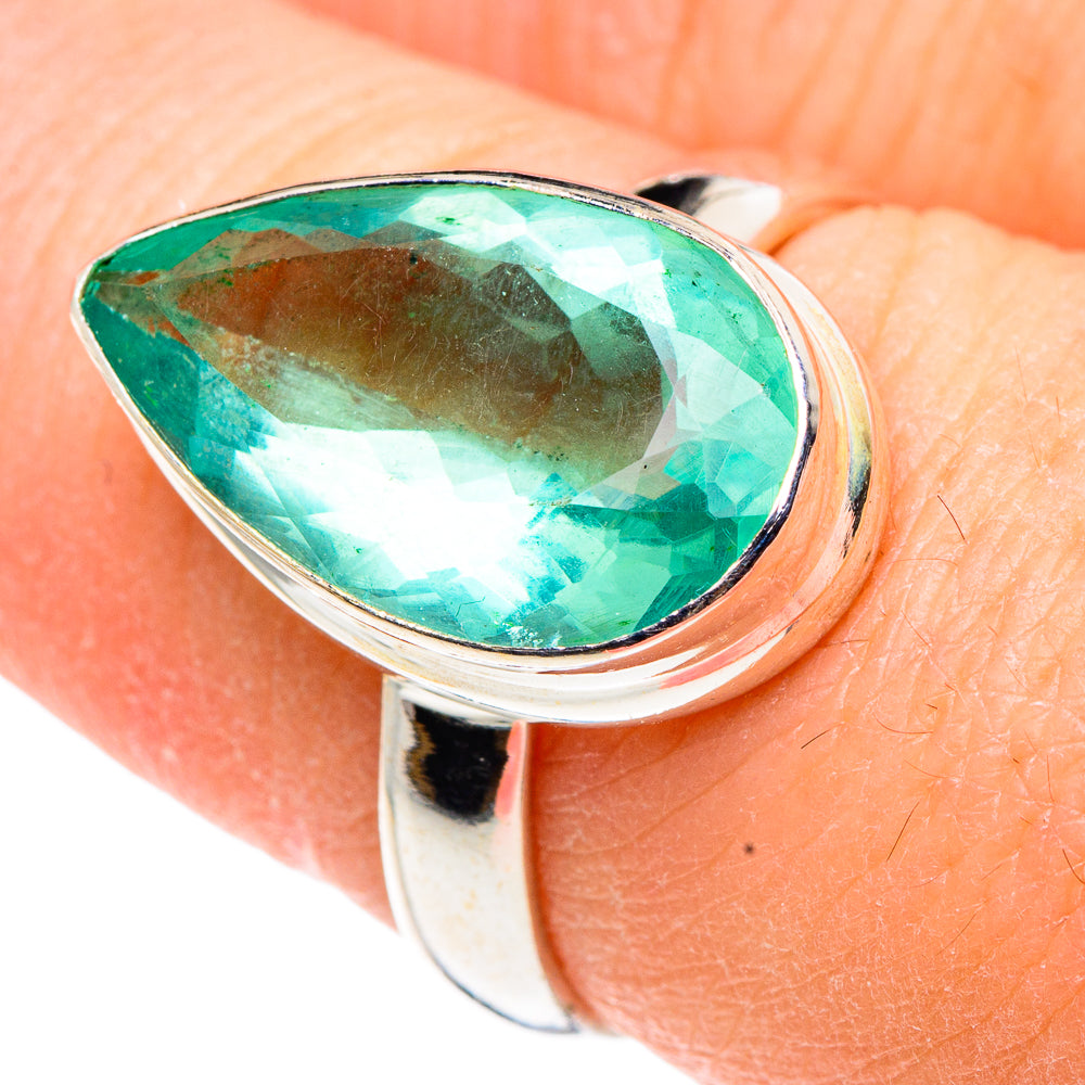 Green Fluorite Rings handcrafted by Anasilvercos - RING91280