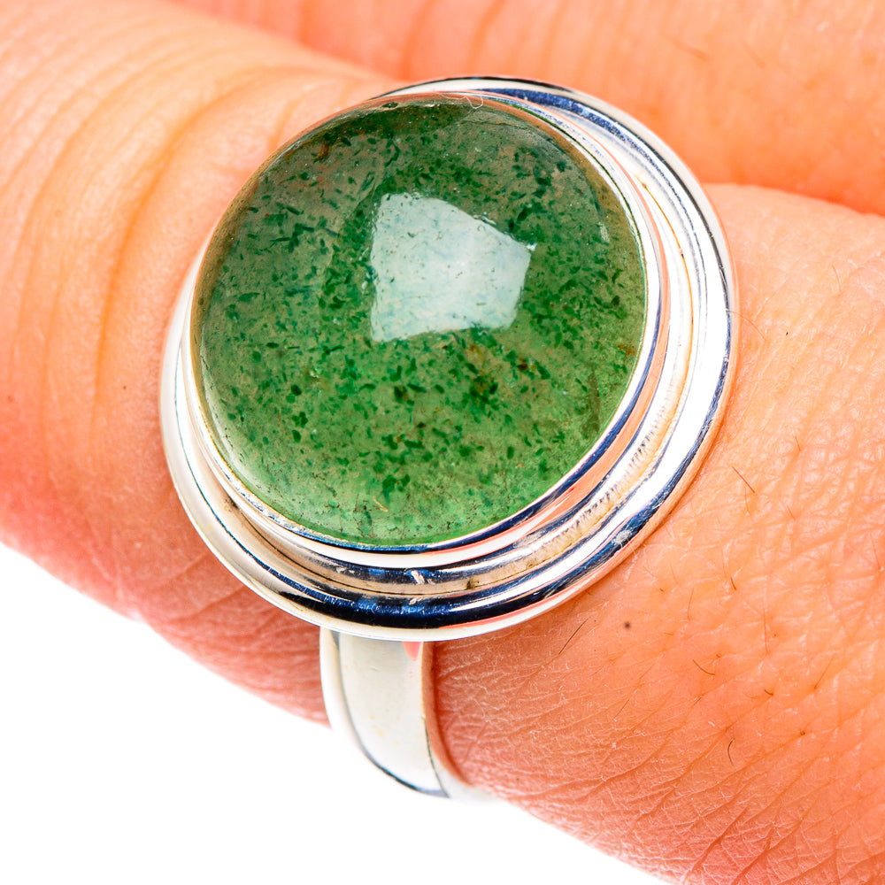 Green Aventurine Rings handcrafted by Anasilvercos - RING91299