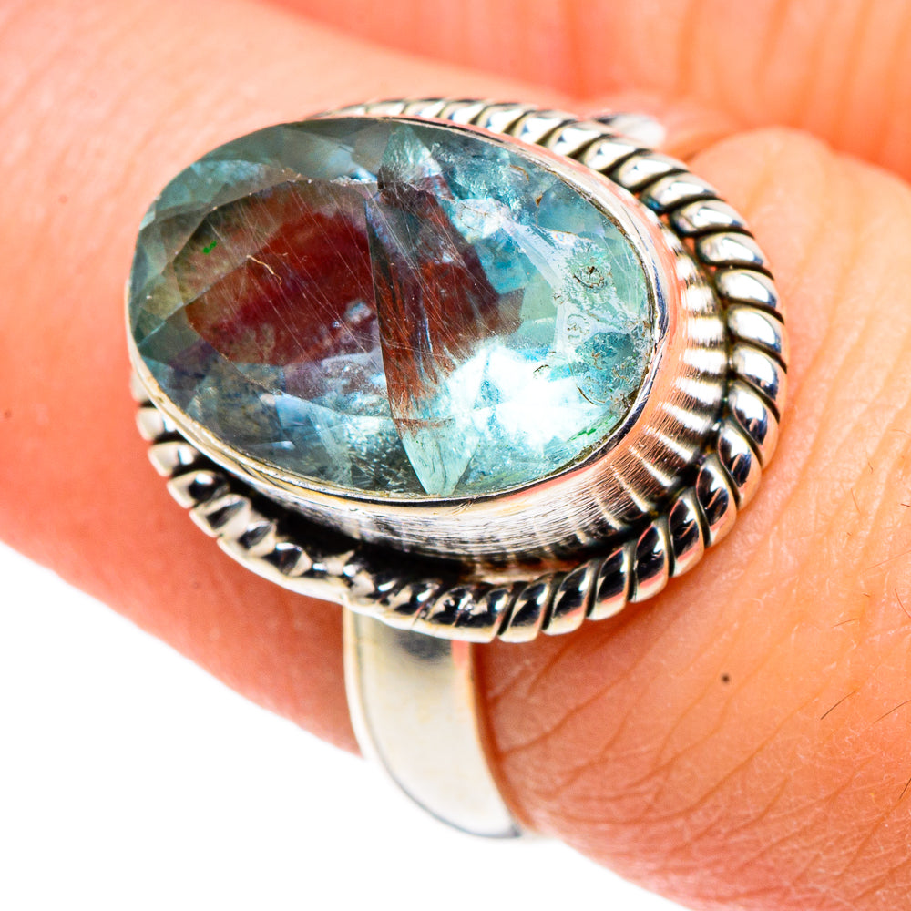 Blue Fluorite Rings handcrafted by Anasilvercos - RING91300