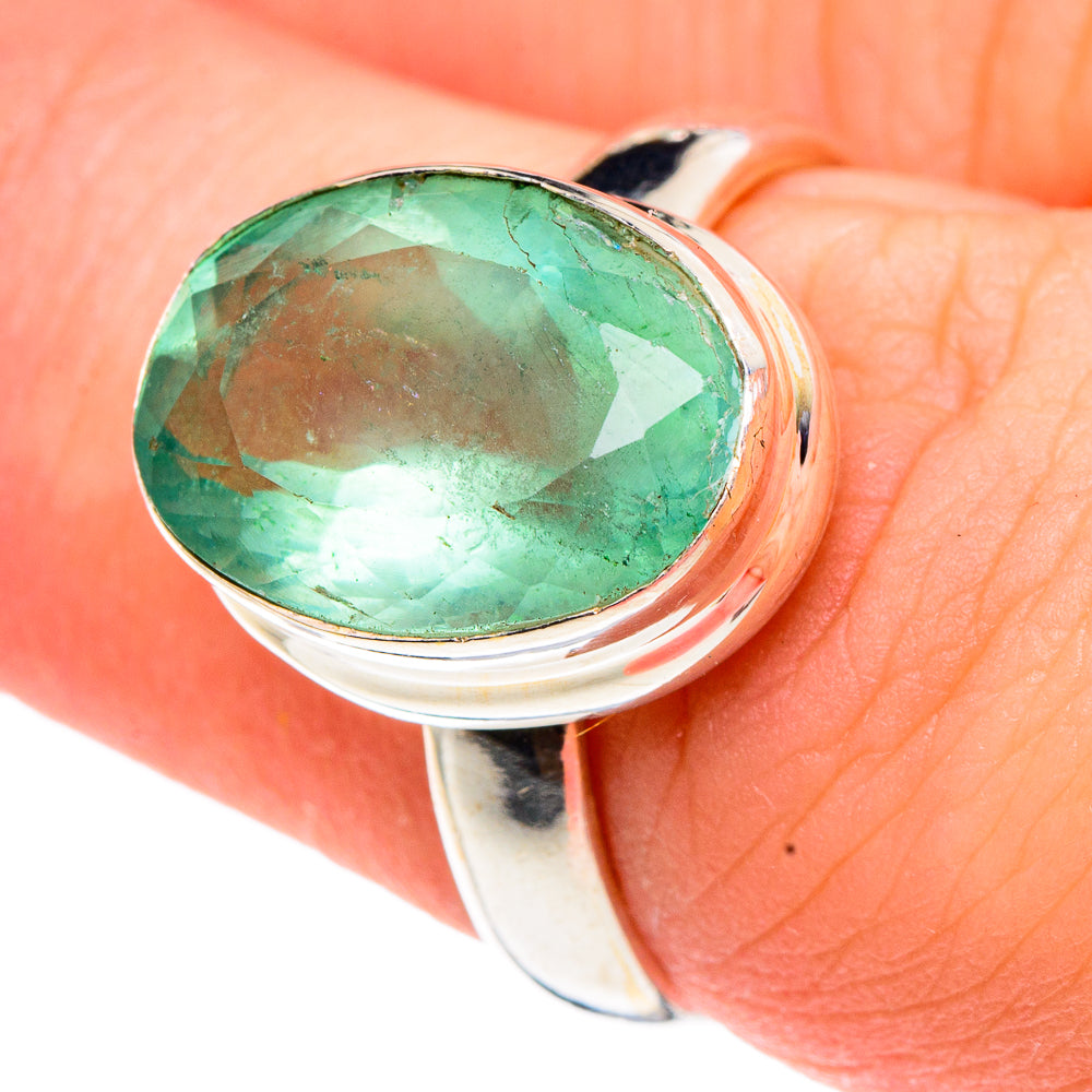 Green Fluorite Rings handcrafted by Anasilvercos - RING91303