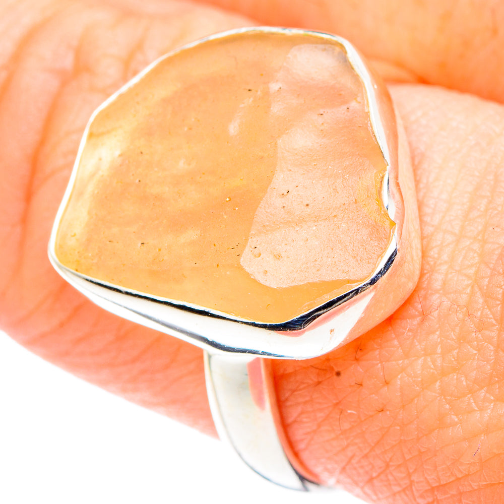 Libyan Desert Glass Rings handcrafted by Anasilvercos - RING91305