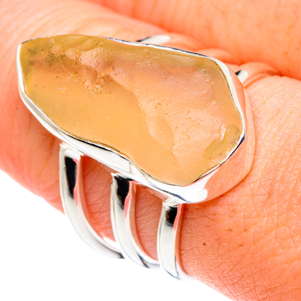 Libyan Desert Glass Rings handcrafted by Anasilvercos - RING91306