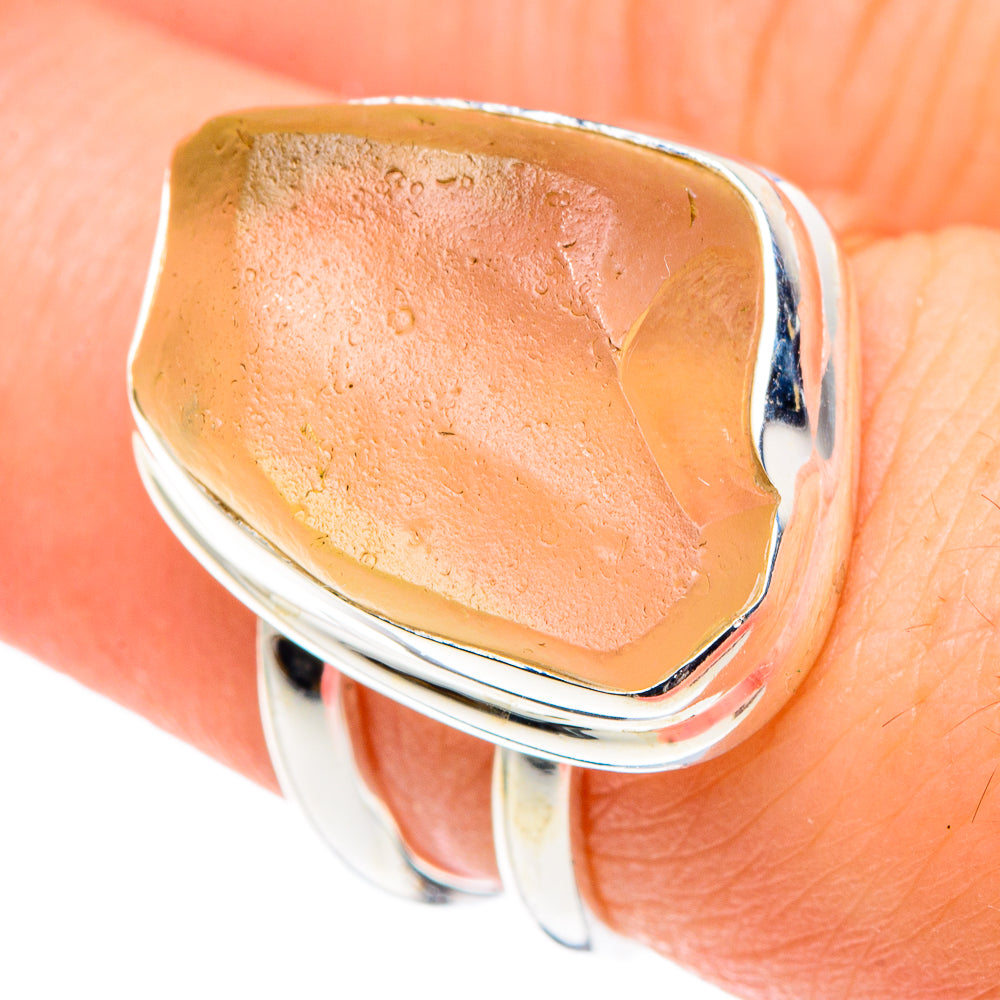 Libyan Desert Glass Rings handcrafted by Anasilvercos - RING91308