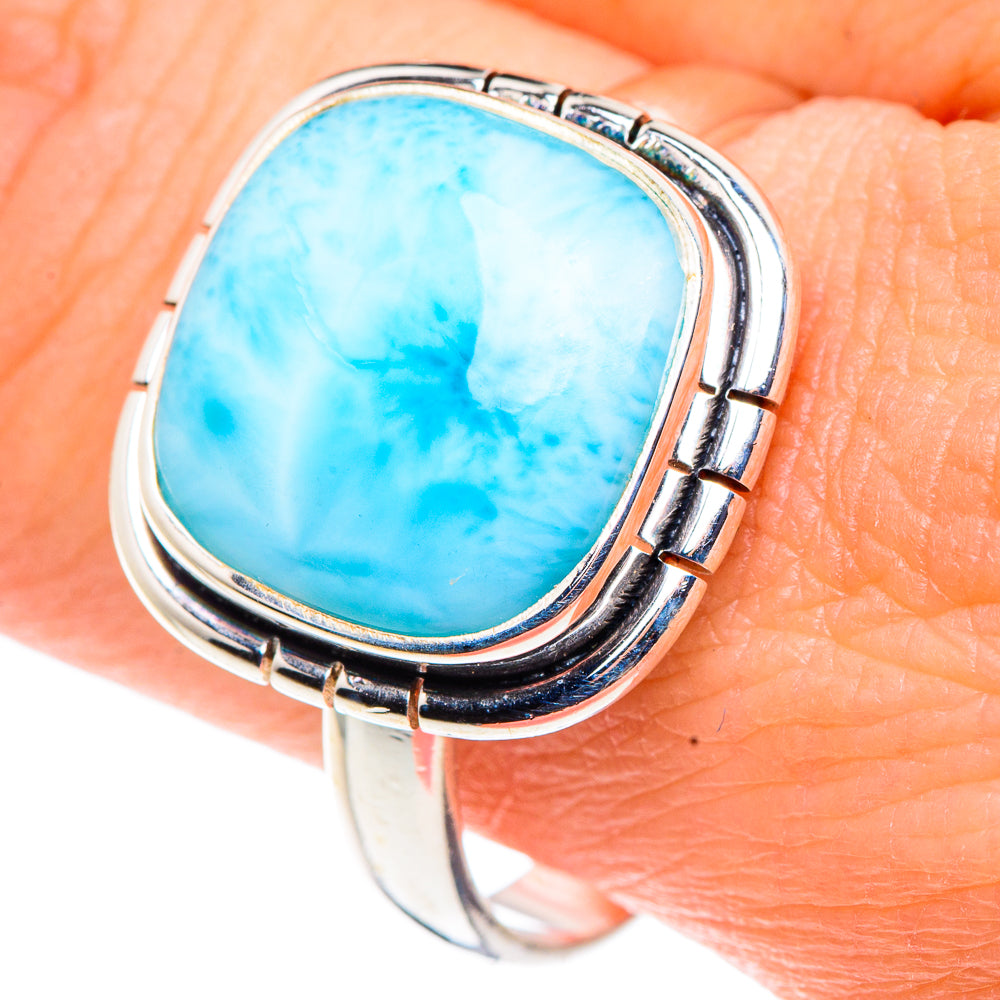 Larimar Rings handcrafted by Anasilvercos - RING91323