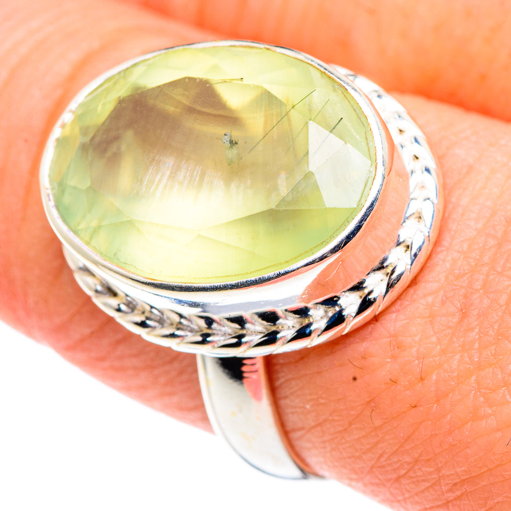 Prehnite Rings handcrafted by Anasilvercos - RING91330
