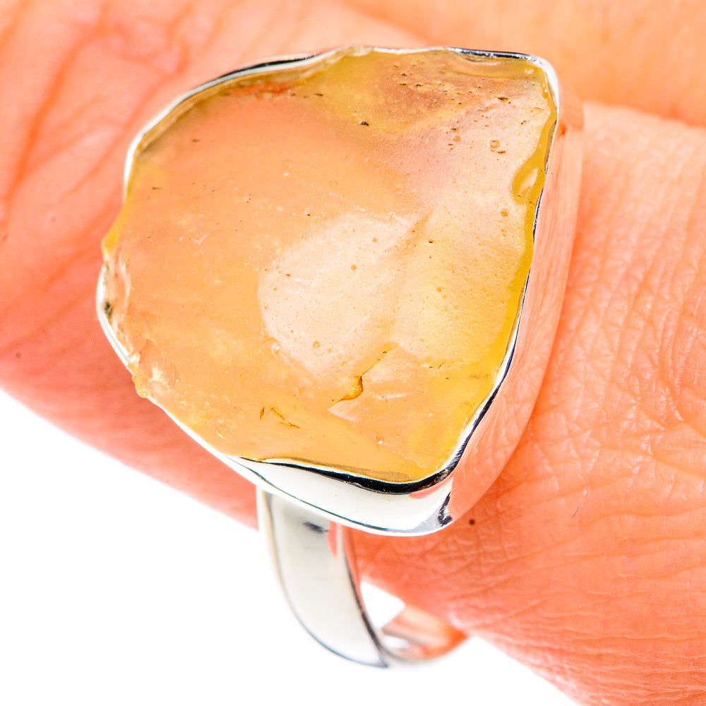 Libyan Desert Glass Rings handcrafted by Anasilvercos - RING91333