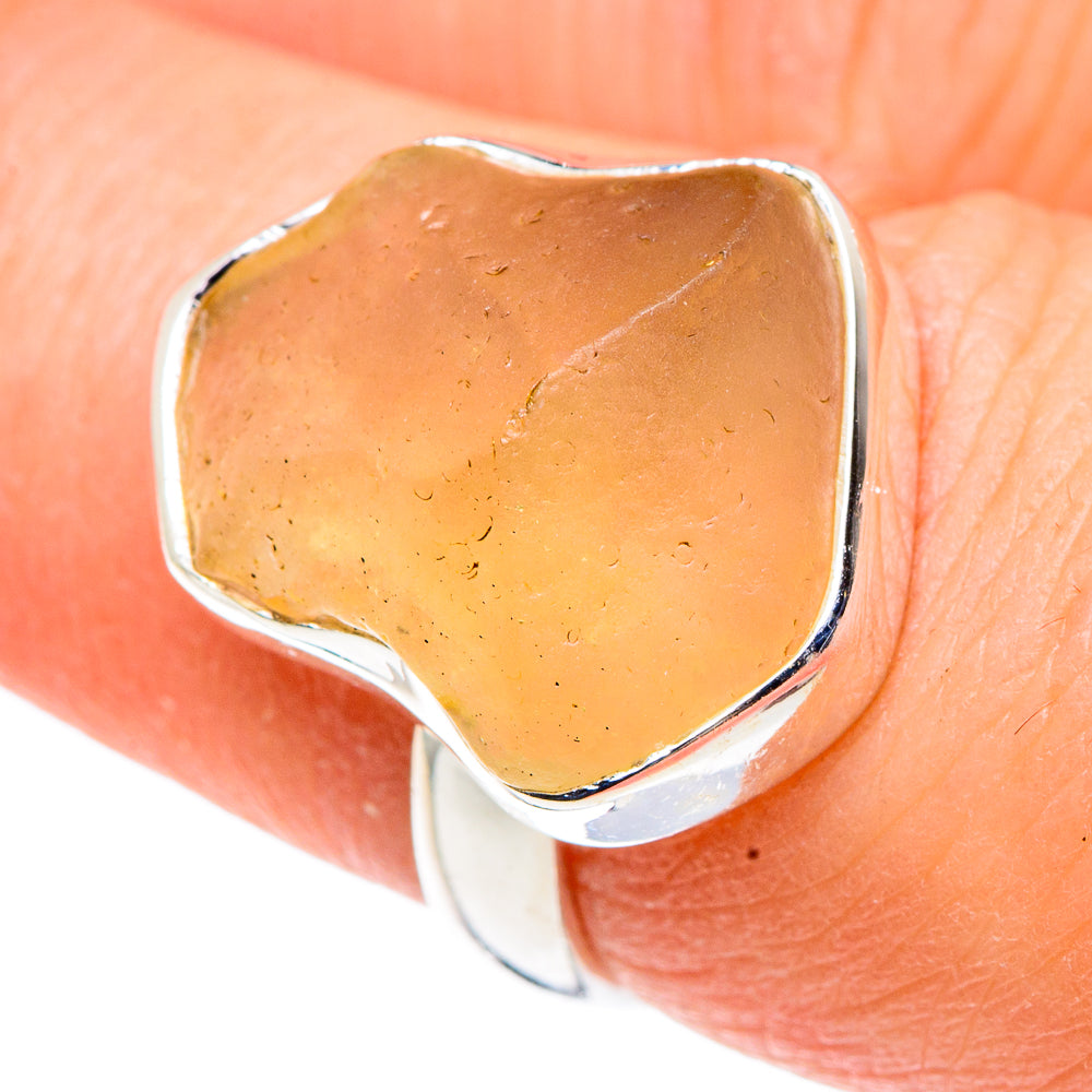 Libyan Desert Glass Rings handcrafted by Anasilvercos - RING91335