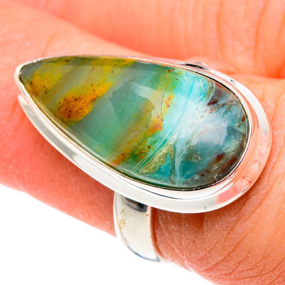Peruvian Opal Rings handcrafted by Anasilvercos - RING91348