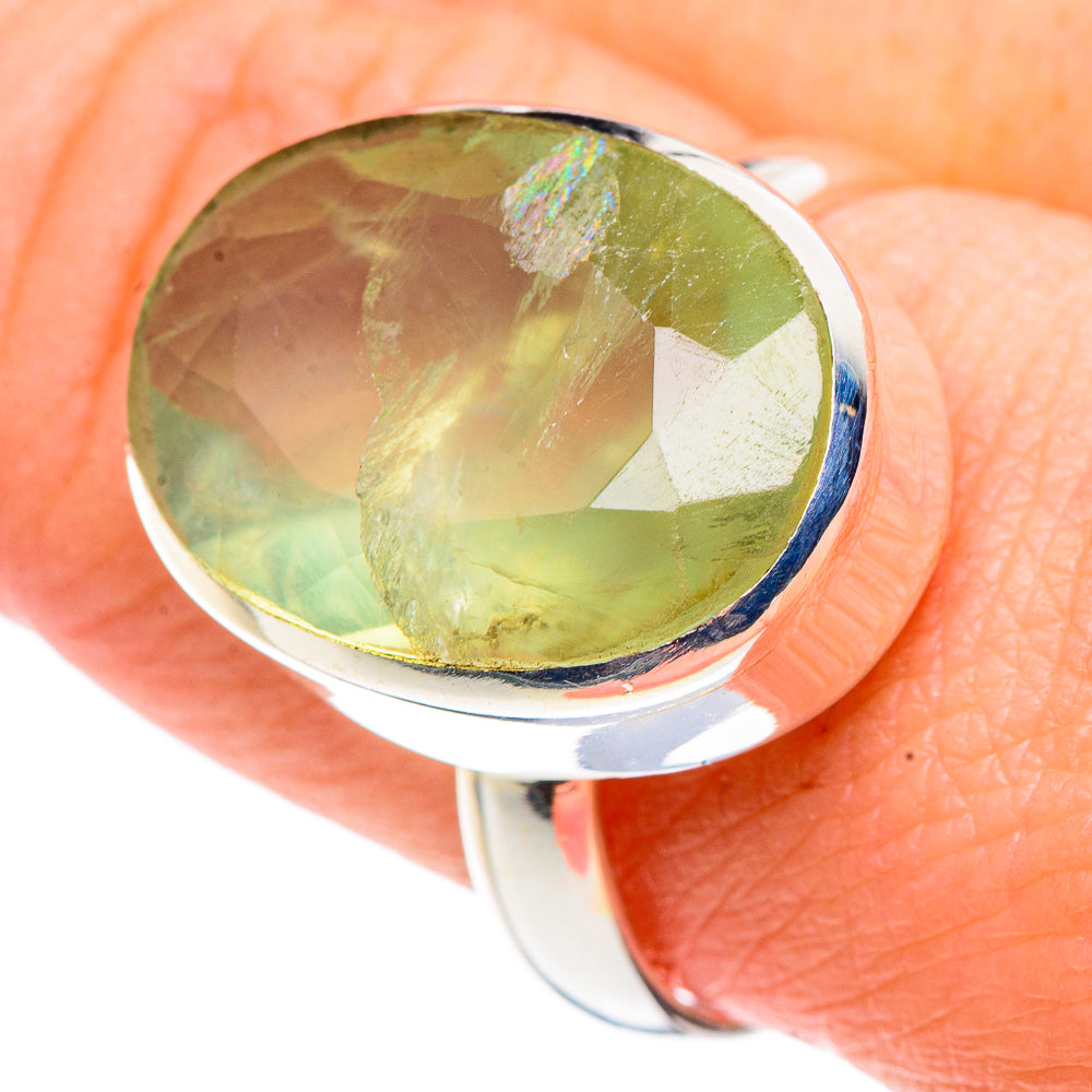 Prehnite Rings handcrafted by Anasilvercos - RING91353