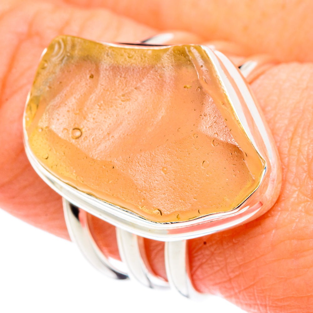 Libyan Desert Glass Rings handcrafted by Anasilvercos - RING91361