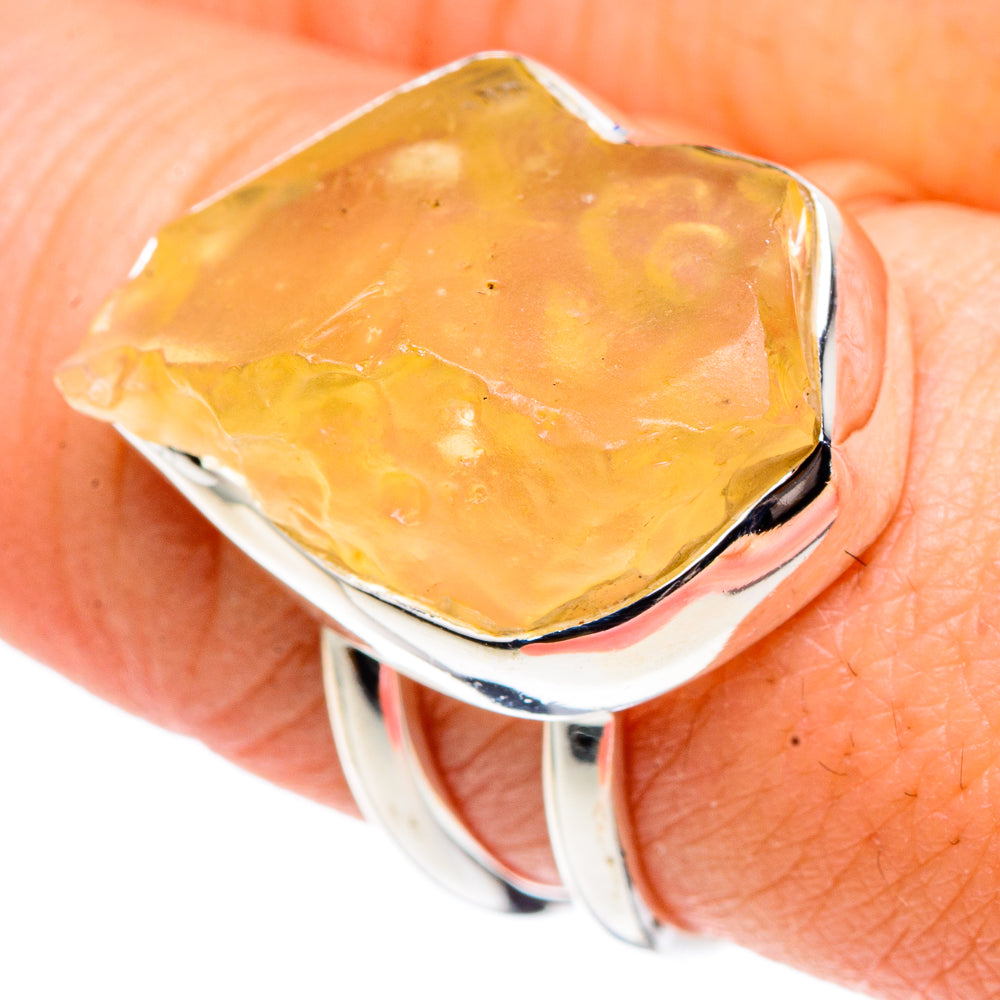 Libyan Desert Glass Rings handcrafted by Anasilvercos - RING91386