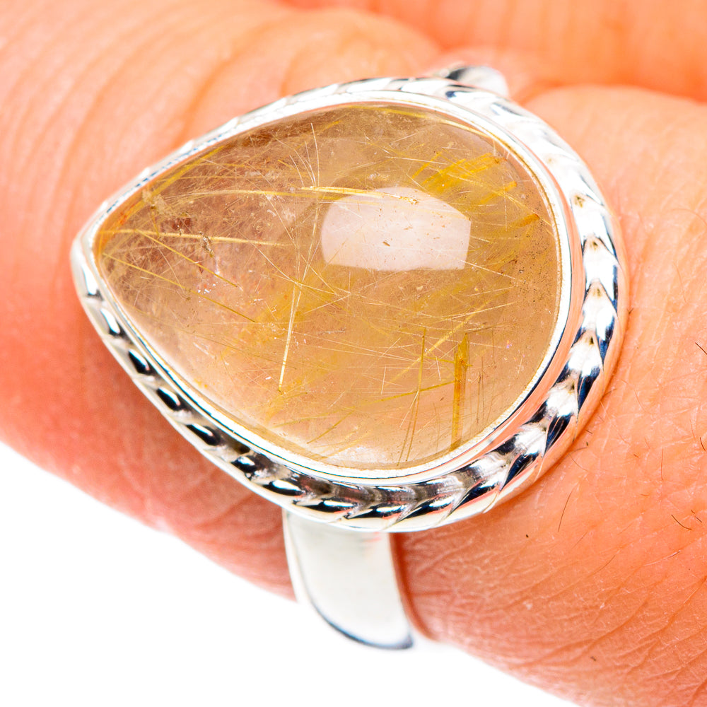 Rutilated Quartz Rings handcrafted by Anasilvercos - RING91393