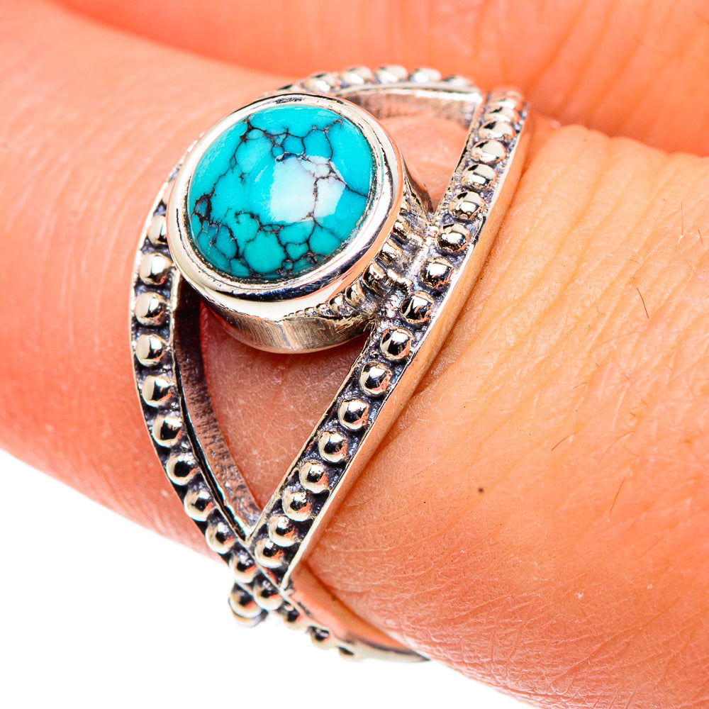 Tibetan Turquoise Rings handcrafted by Anasilvercos - RING91402