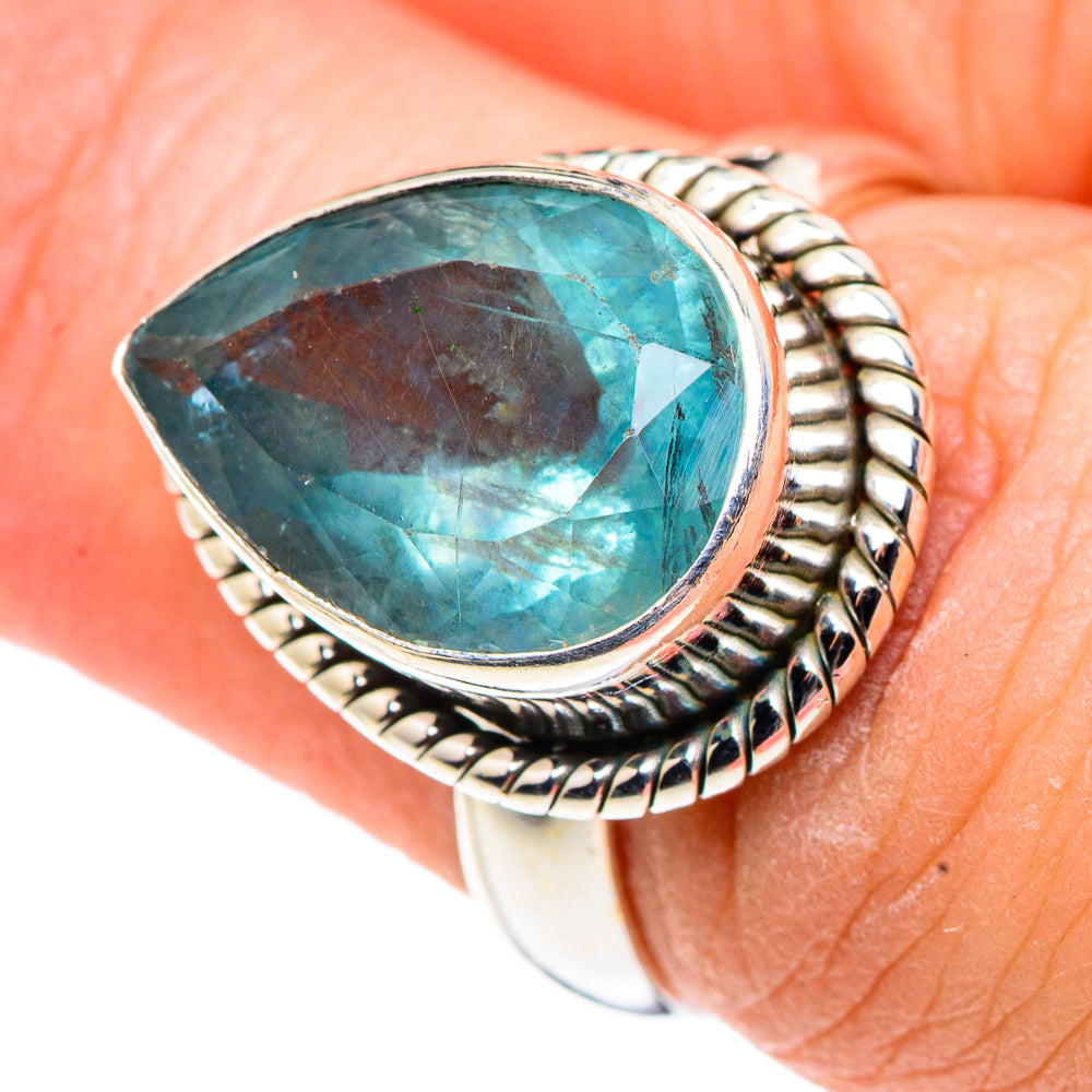 Blue Fluorite Rings handcrafted by Anasilvercos - RING91404
