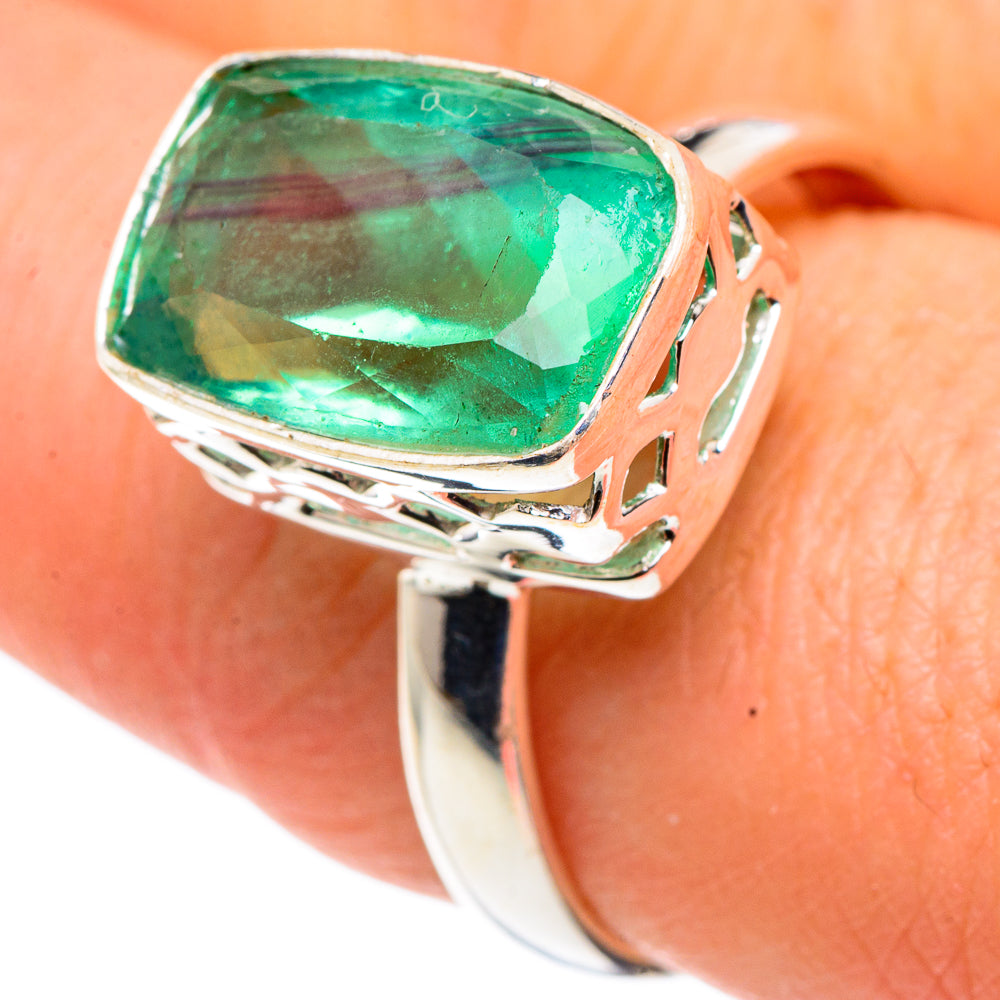 Green Fluorite Rings handcrafted by Anasilvercos - RING91408