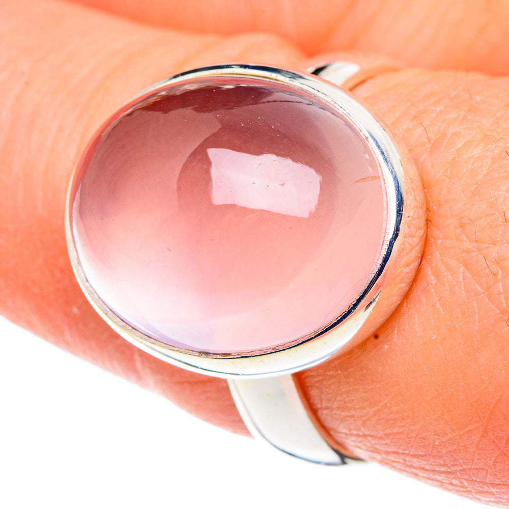 Rose Quartz Rings handcrafted by Anasilvercos - RING91414