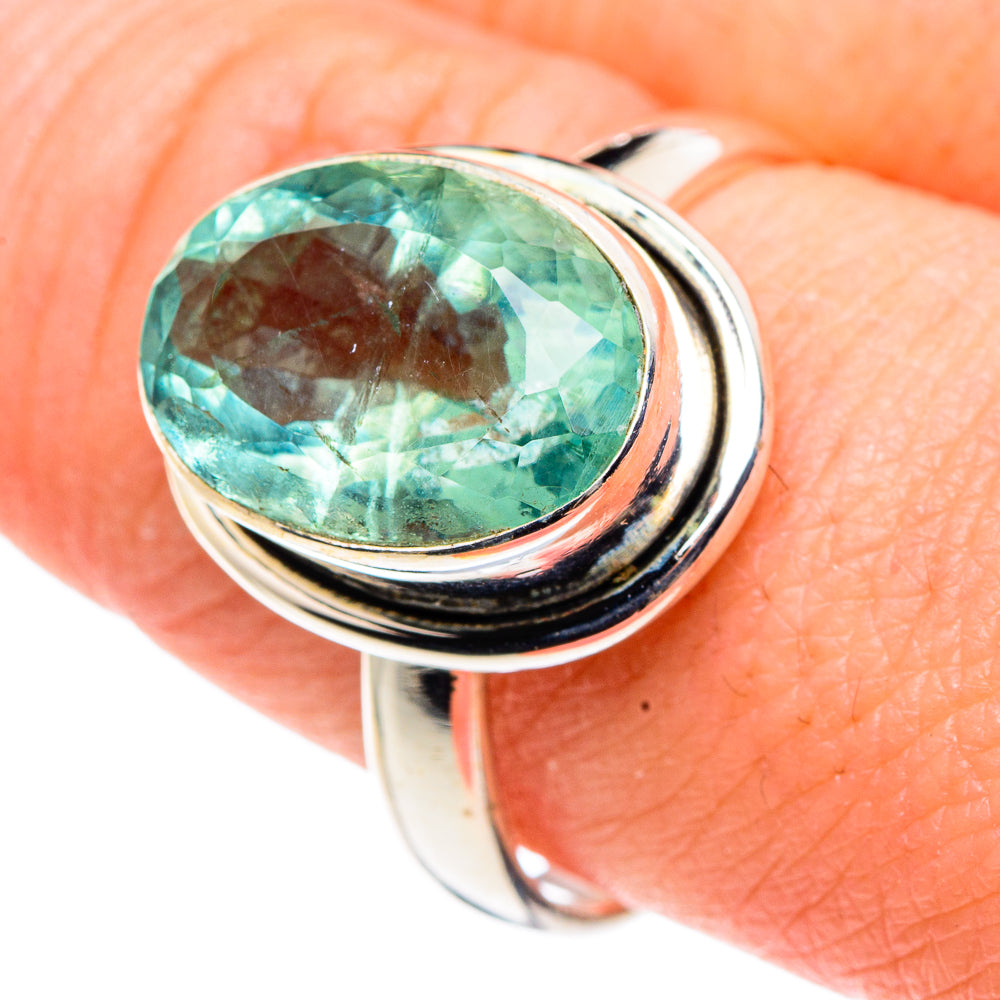 Blue Fluorite Rings handcrafted by Anasilvercos - RING91432