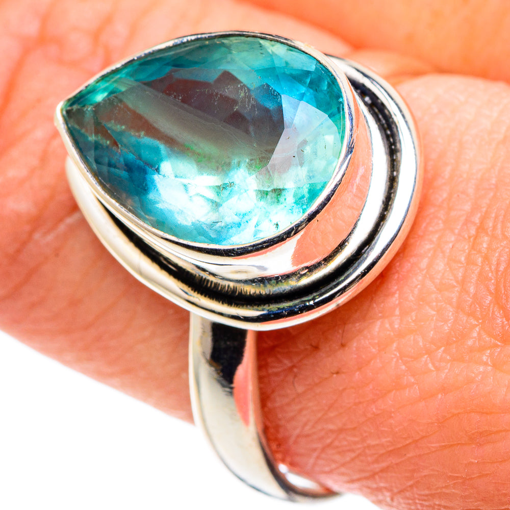 Blue Fluorite Rings handcrafted by Anasilvercos - RING91433