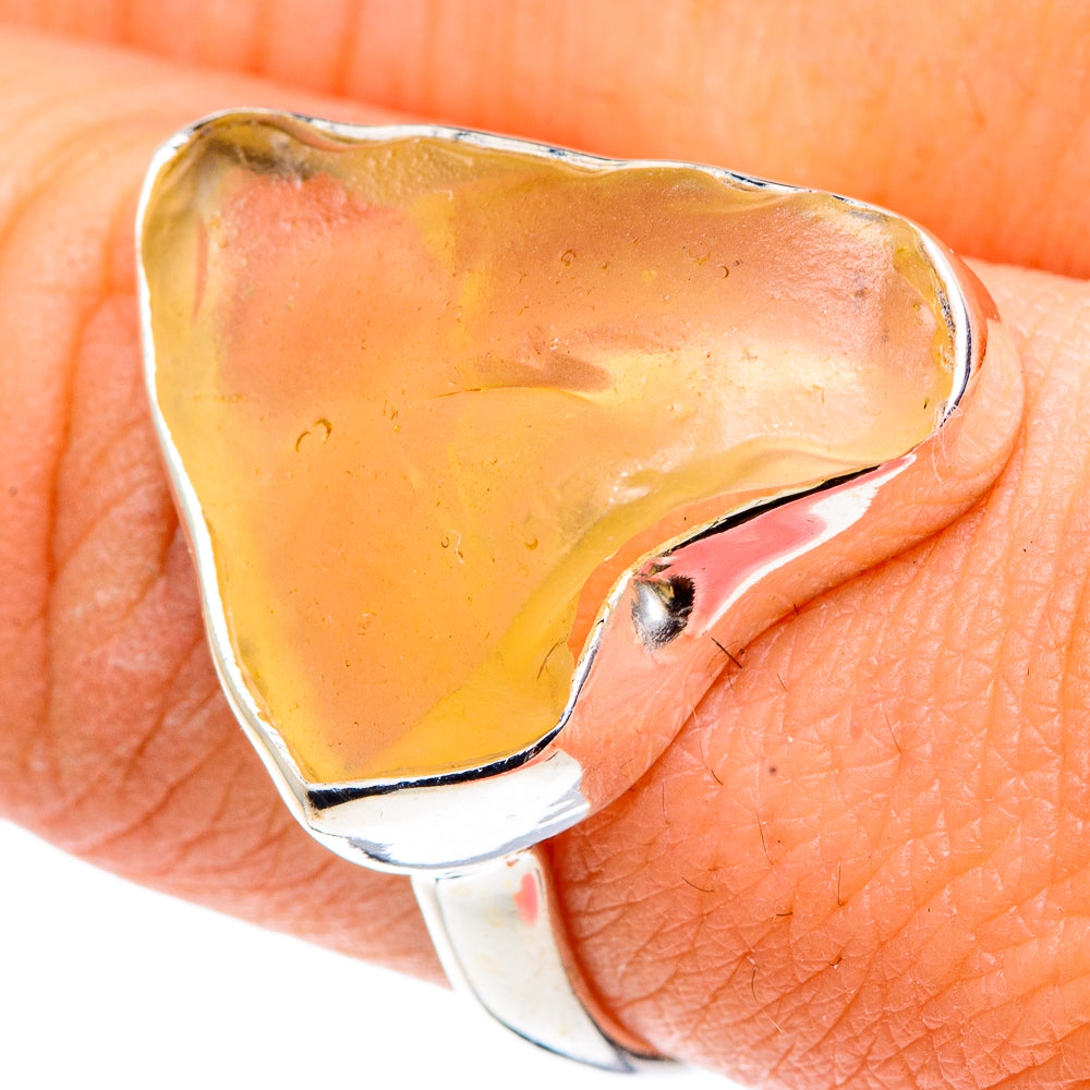 Libyan Desert Glass Rings handcrafted by Anasilvercos - RING91434