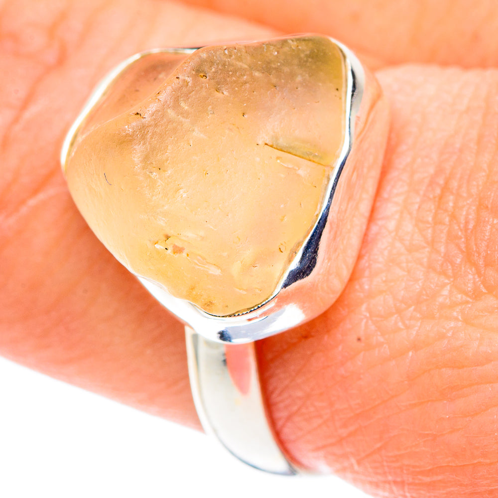 Libyan Desert Glass Rings handcrafted by Anasilvercos - RING91435