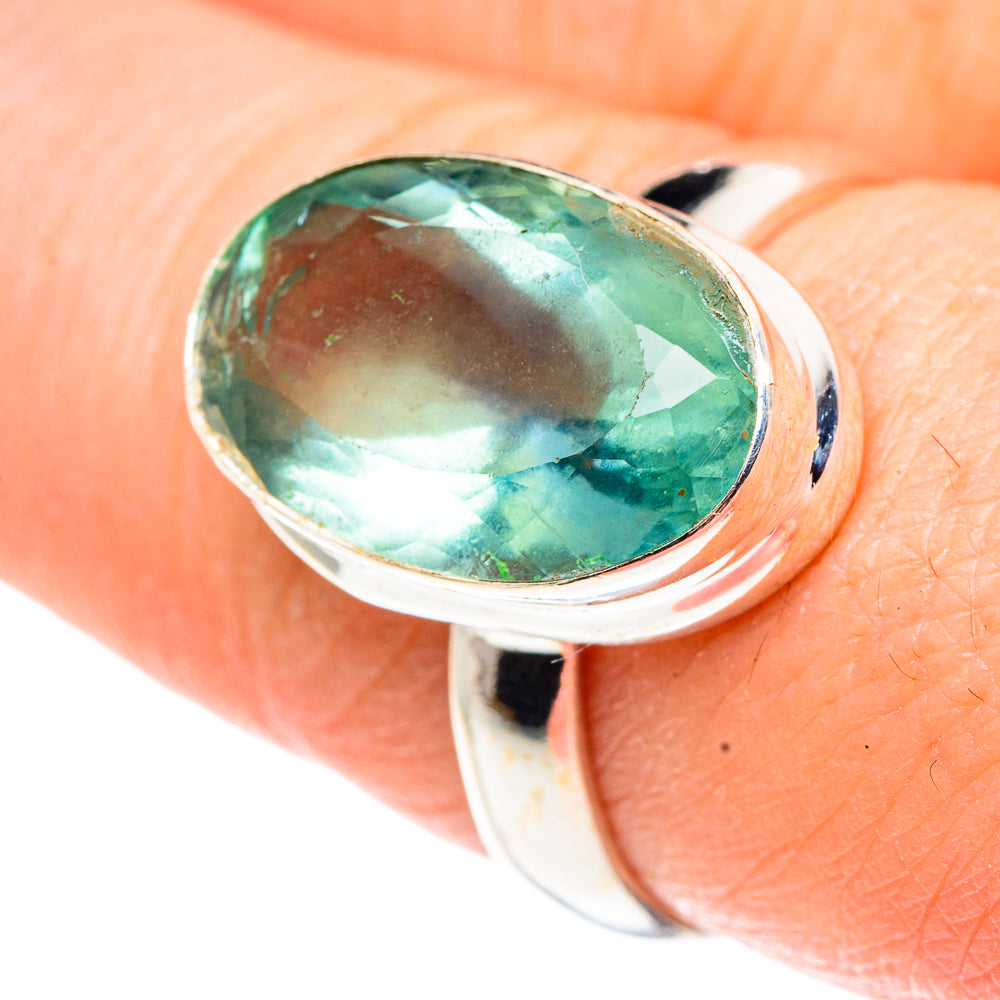 Green Fluorite Rings handcrafted by Anasilvercos - RING91475