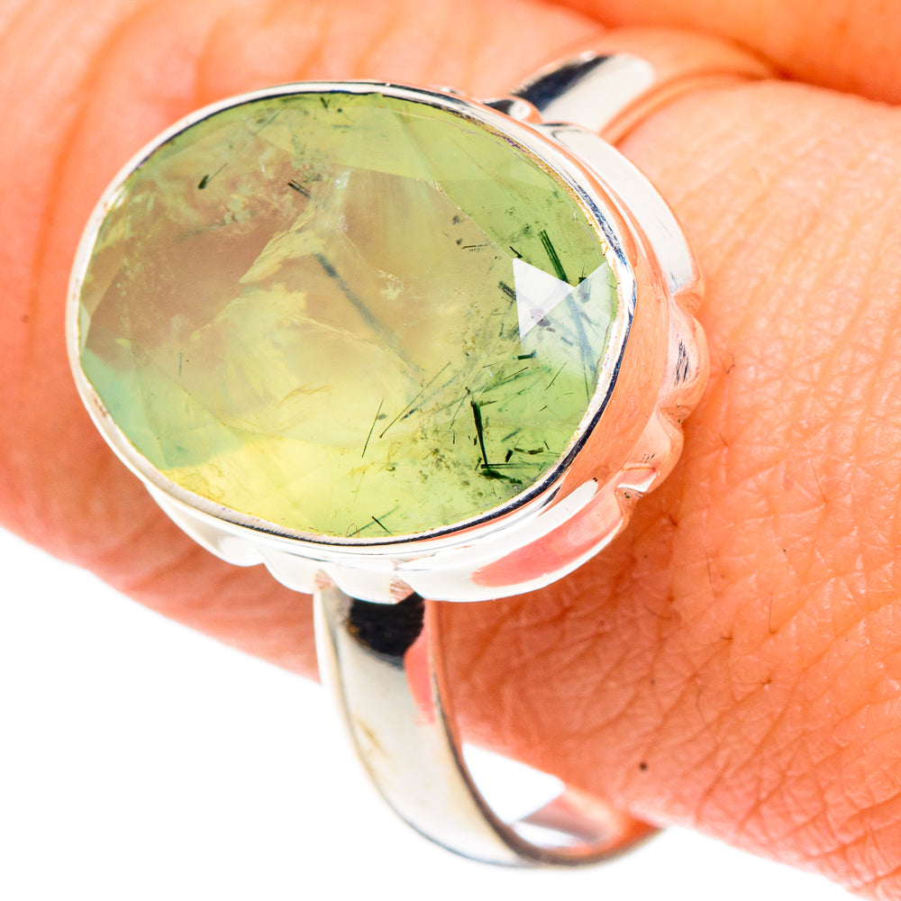 Prehnite Rings handcrafted by Anasilvercos - RING91479