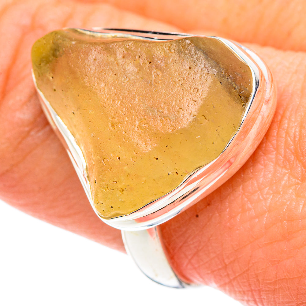 Libyan Desert Glass Rings handcrafted by Anasilvercos - RING91480