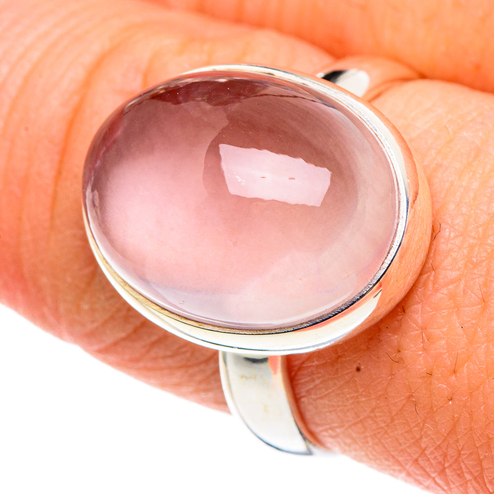 Rose Quartz Rings handcrafted by Anasilvercos - RING91483