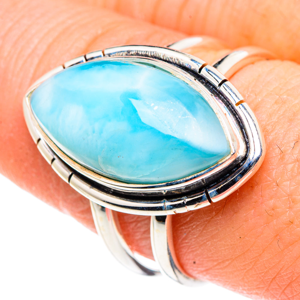 Larimar Rings handcrafted by Anasilvercos - RING91495