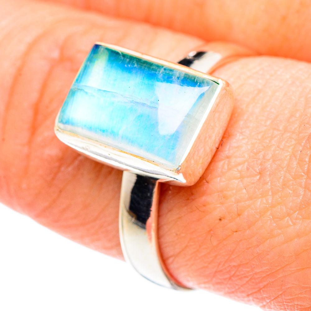 Green Moonstone Rings handcrafted by Anasilvercos - RING91496